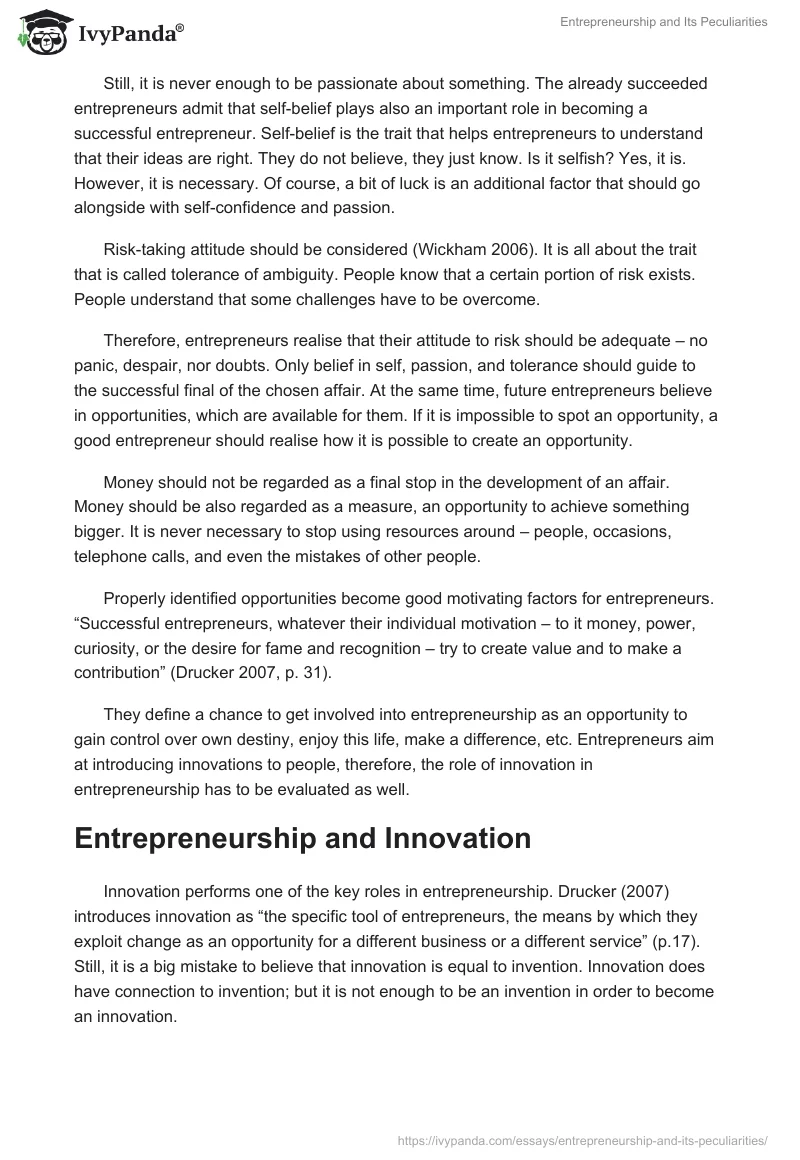 Entrepreneurship and Its Peculiarities. Page 3