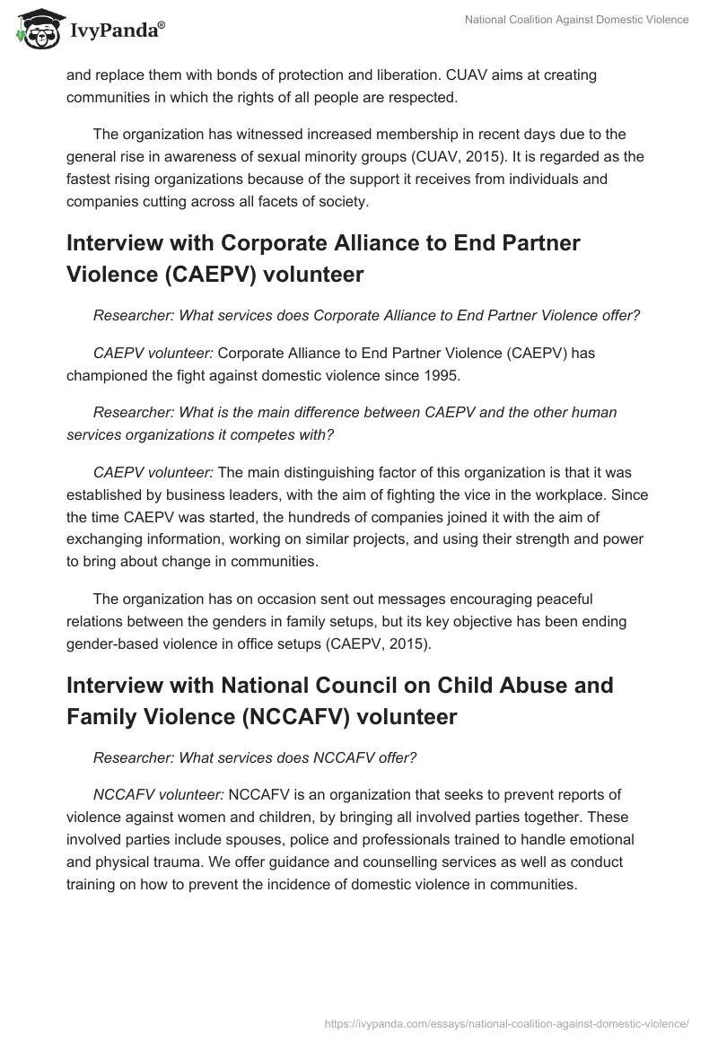 National Coalition Against Domestic Violence. Page 5