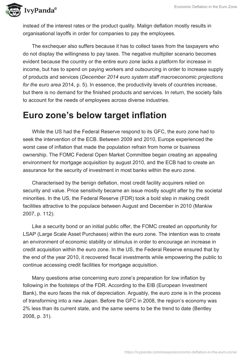 Economic Deflation in the Euro Zone. Page 4