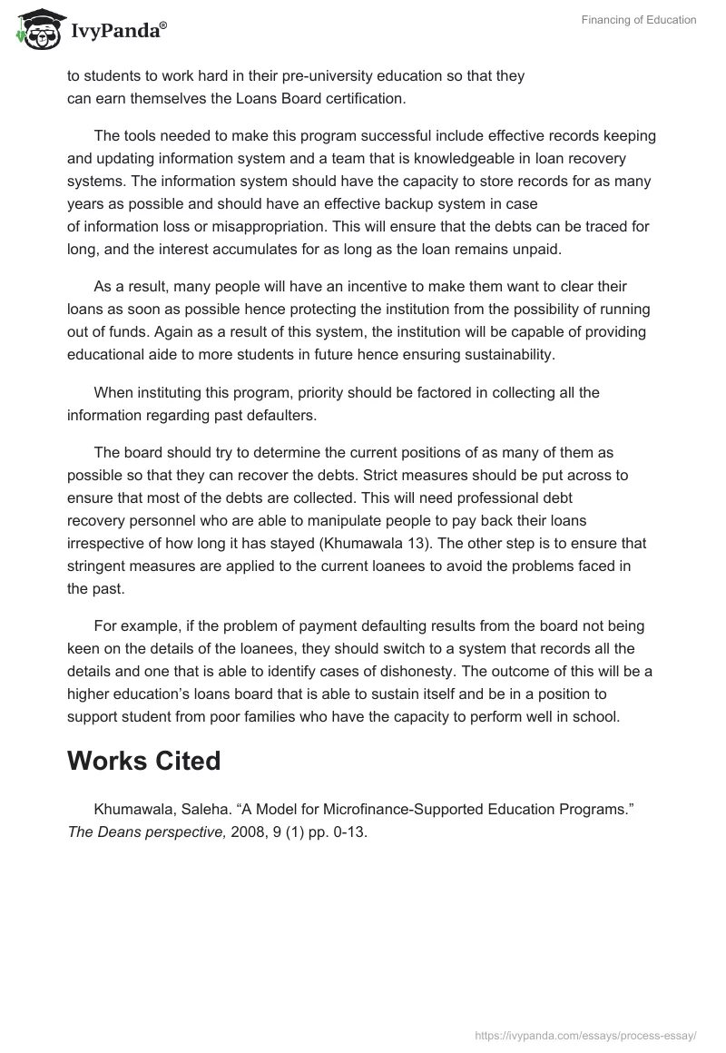 Financing of Education. Page 2