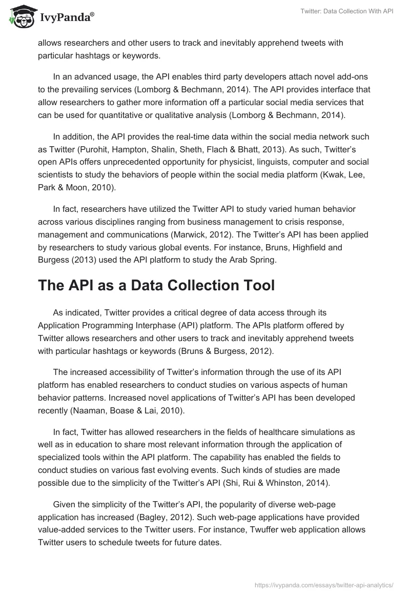 Twitter: Data Collection With API. Page 2