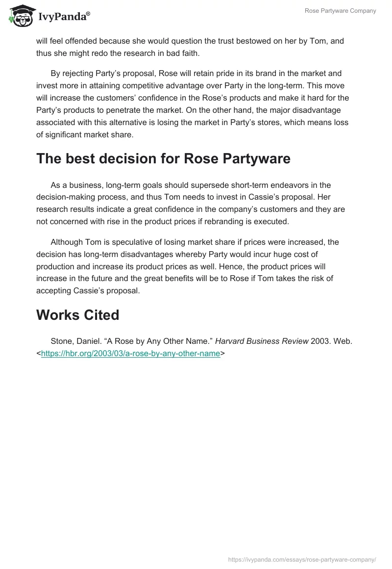 Rose Partyware Company. Page 3