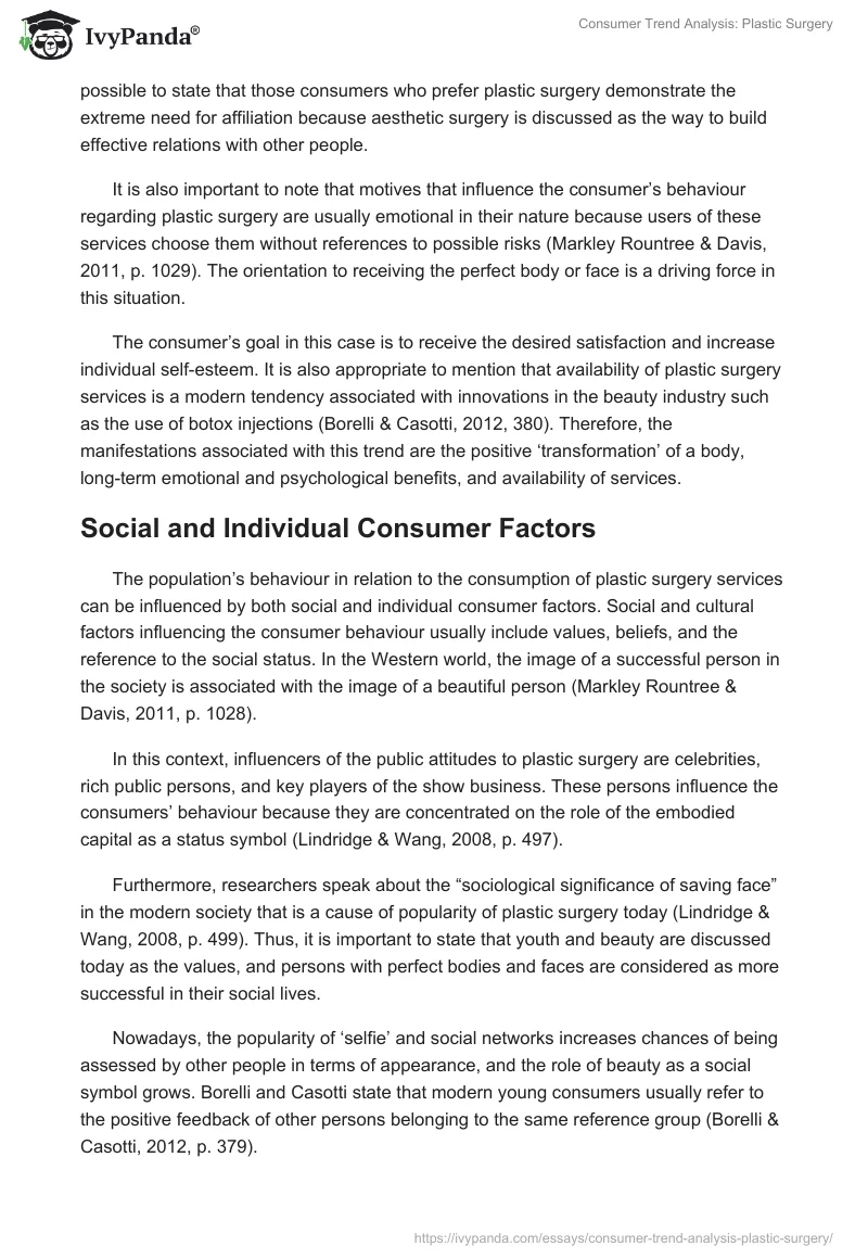 Consumer Trend Analysis: Plastic Surgery. Page 3