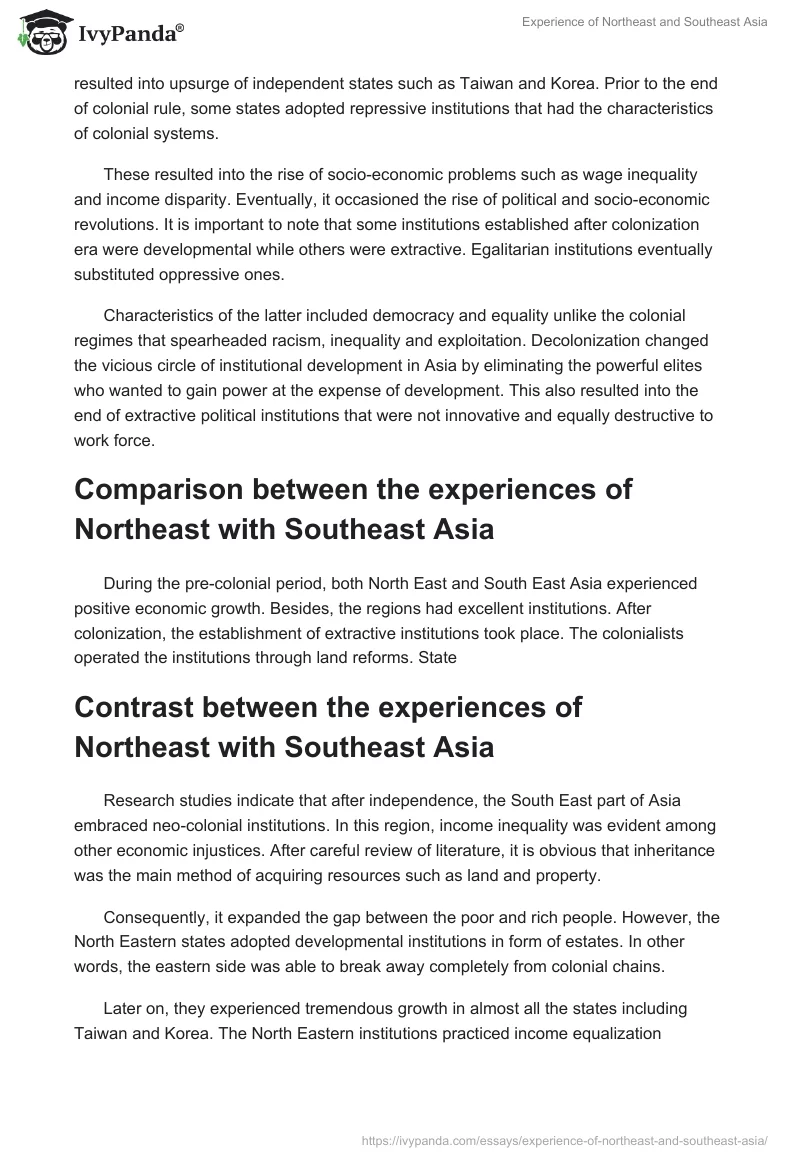 Experience of Northeast and Southeast Asia. Page 2