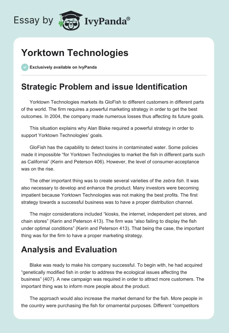Yorktown Technologies. Page 1