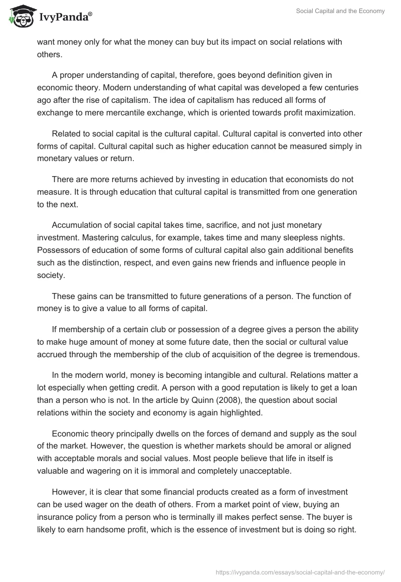 Social Capital and the Economy. Page 2