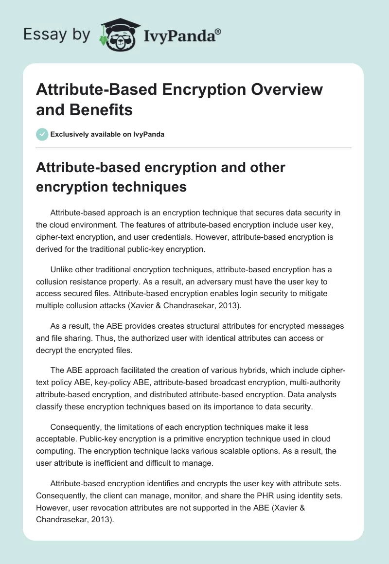 Attribute-Based Encryption Overview and Benefits. Page 1