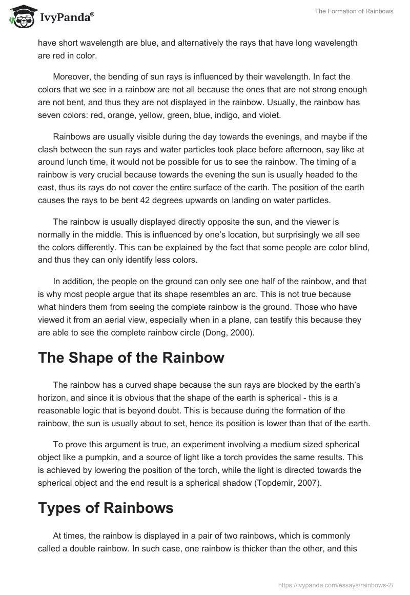 The Formation of Rainbows. Page 2