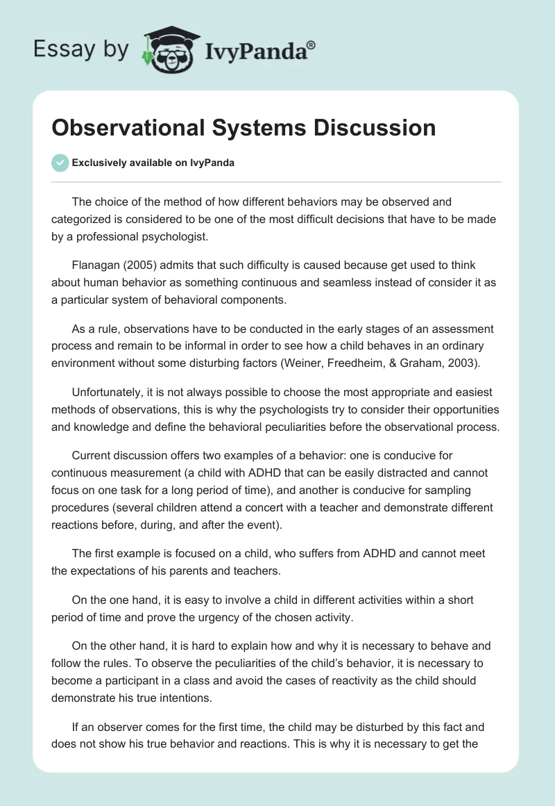 Observational Systems Discussion. Page 1
