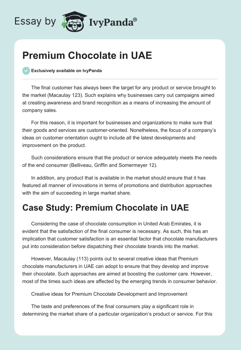 Premium Chocolate in UAE. Page 1