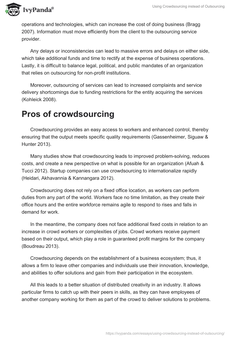 Using Crowdsourcing instead of Outsourcing. Page 4