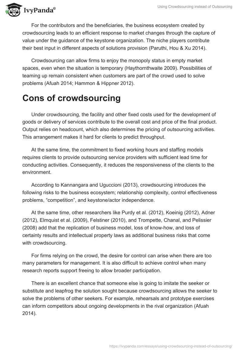 Using Crowdsourcing instead of Outsourcing. Page 5