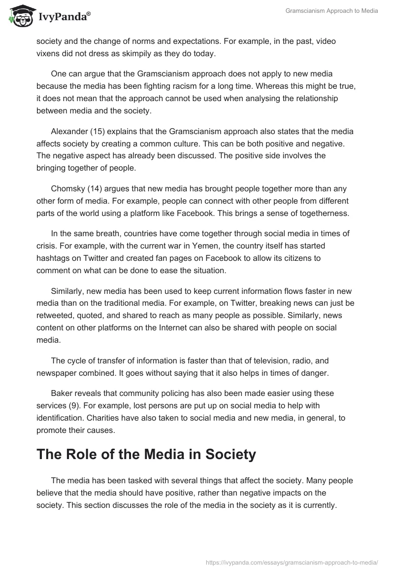 Gramscianism Approach to Media. Page 4