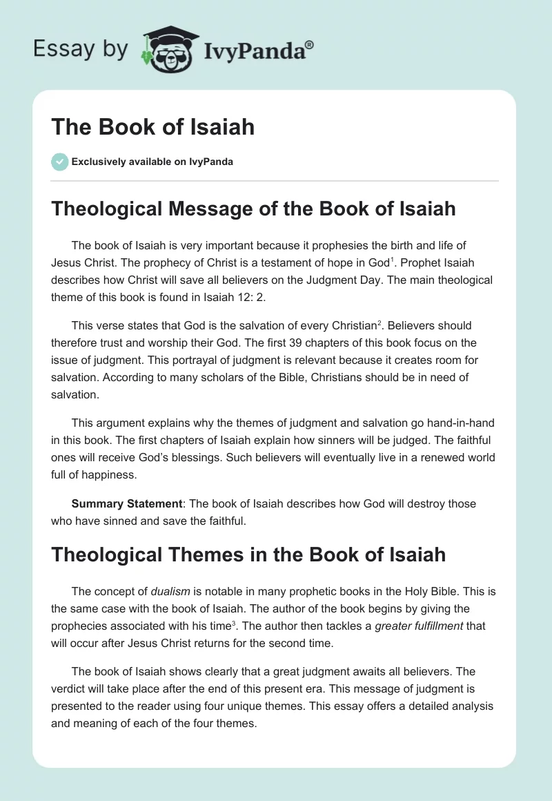 The Book of Isaiah. Page 1