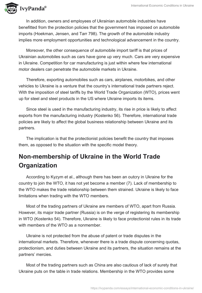 International Economic Conditions in Ukraine. Page 4