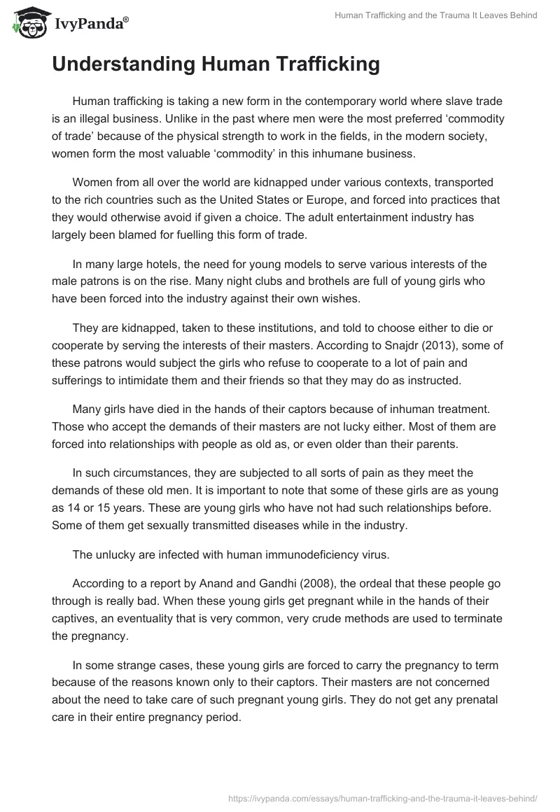 Human Trafficking and the Trauma It Leaves Behind. Page 2