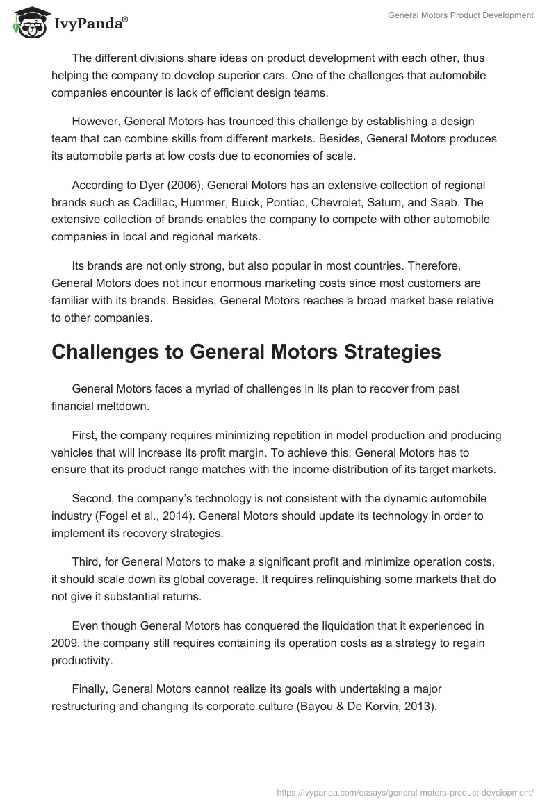 General Motors Product Development. Page 3