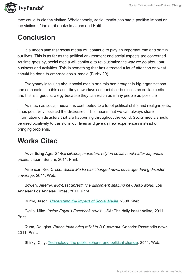 Social Media and Socio-Political Change. Page 4