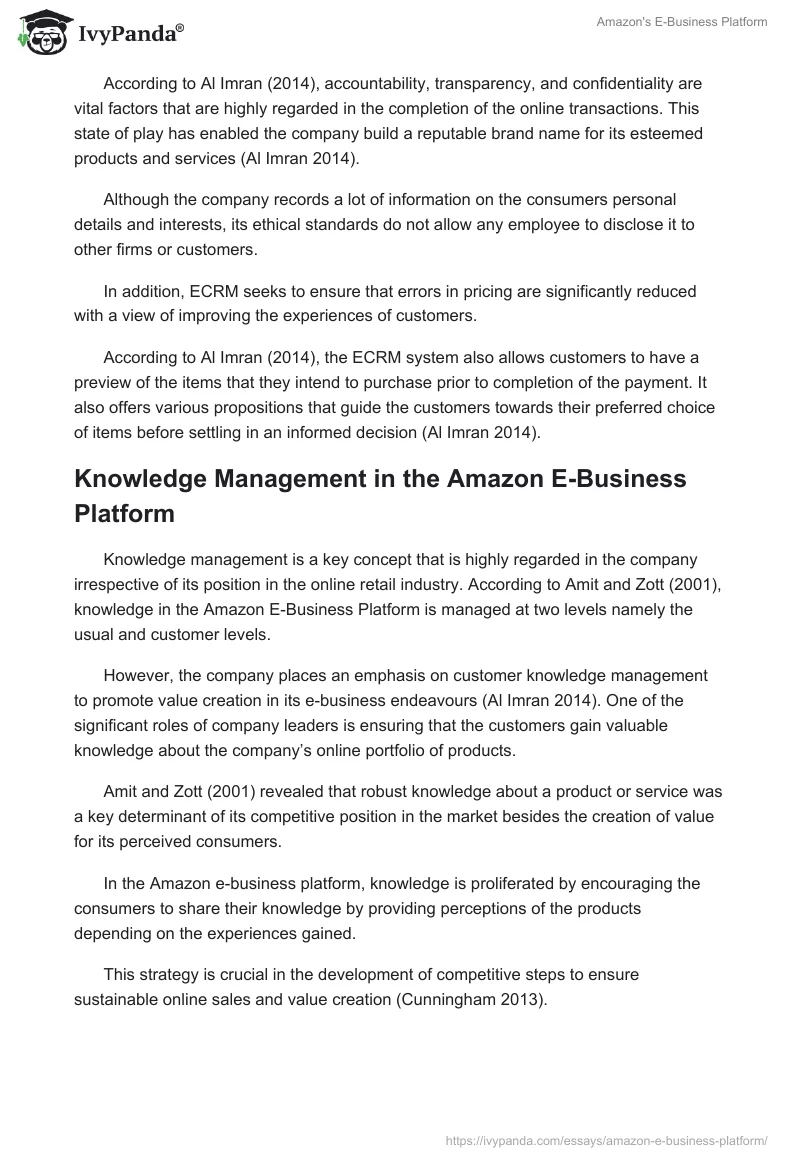 Amazon's E-Business Platform. Page 4