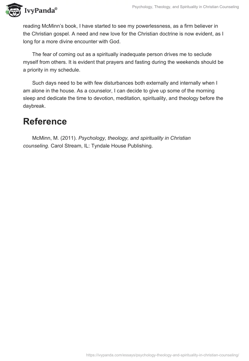 Psychology, Theology, and Spirituality in Christian Counseling. Page 4