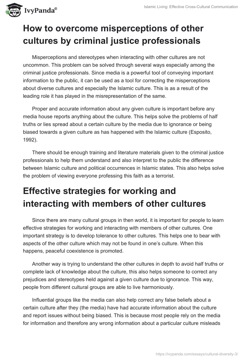 Islamic Living: Effective Cross-Cultural Communication. Page 4