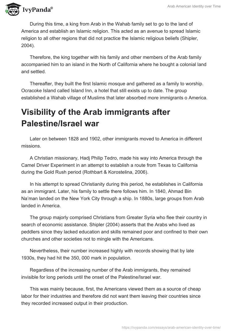 Arab American Identity over Time. Page 2