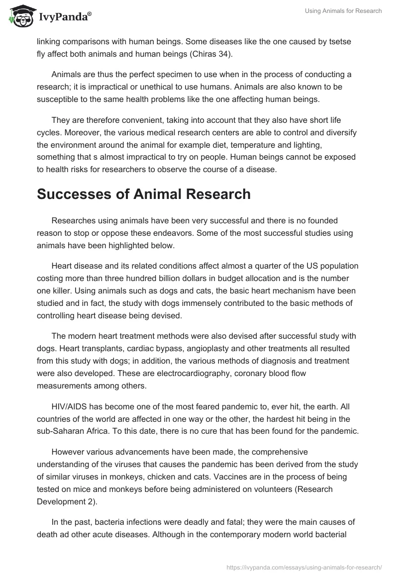 Using Animals for Research. Page 3