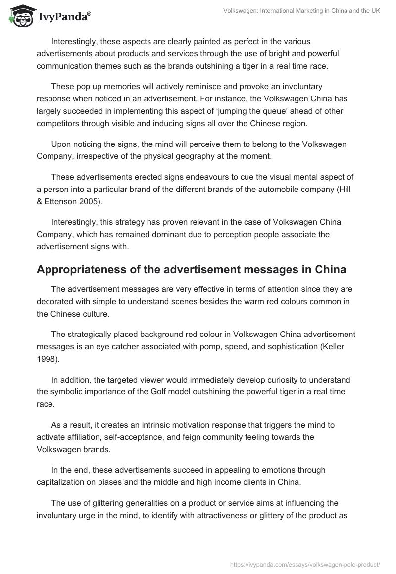 Volkswagen: International Marketing in China and the UK. Page 4