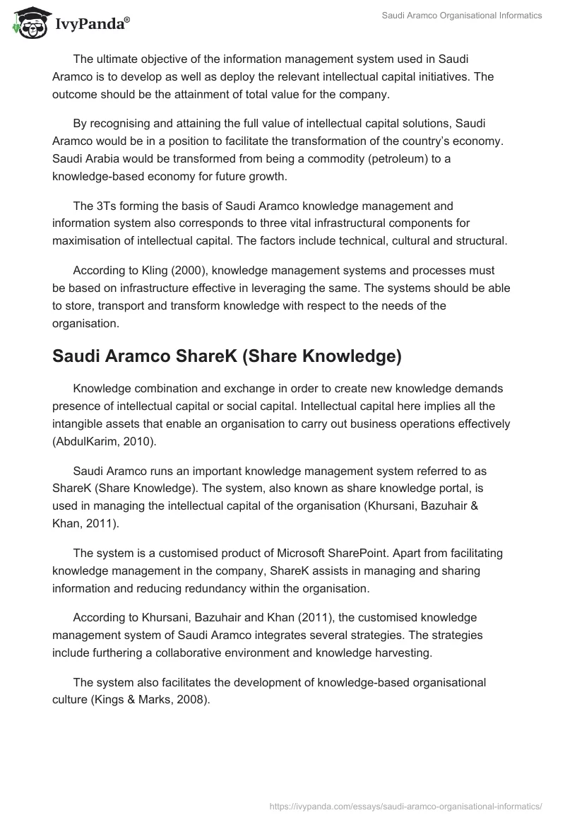 Saudi Aramco Organisational Informatics. Page 4