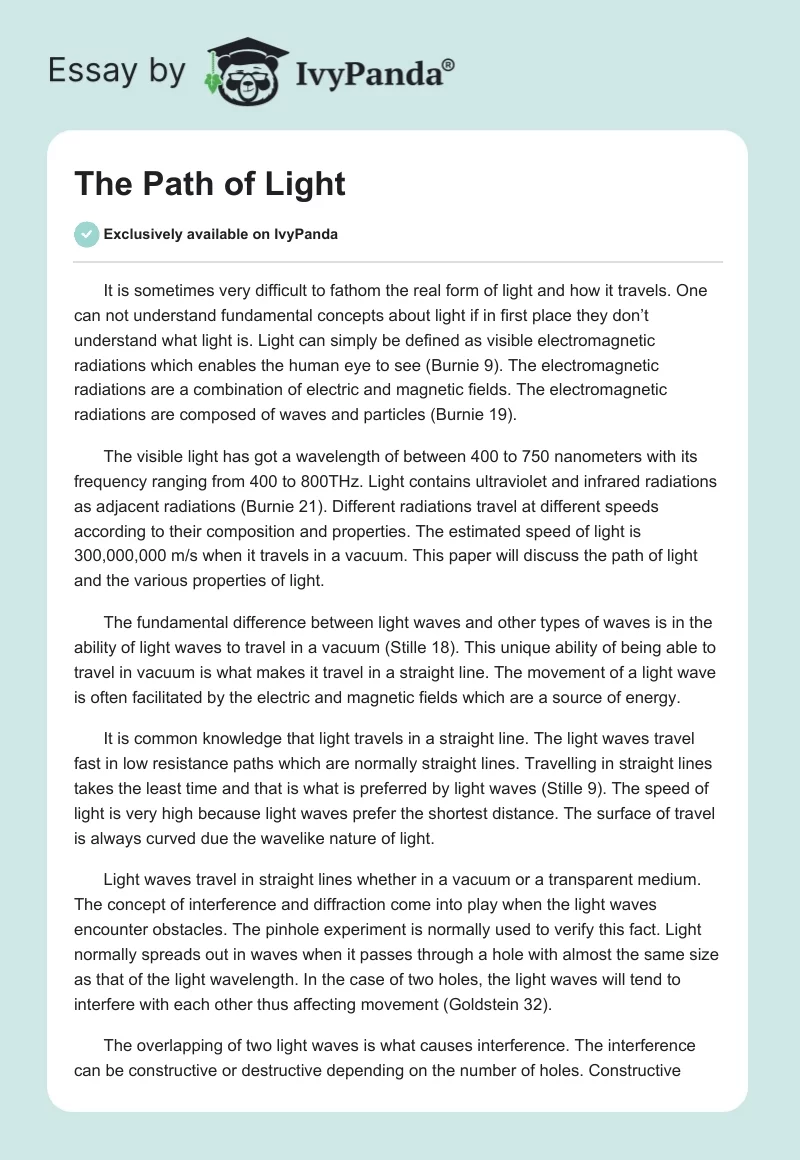 The Path of Light. Page 1