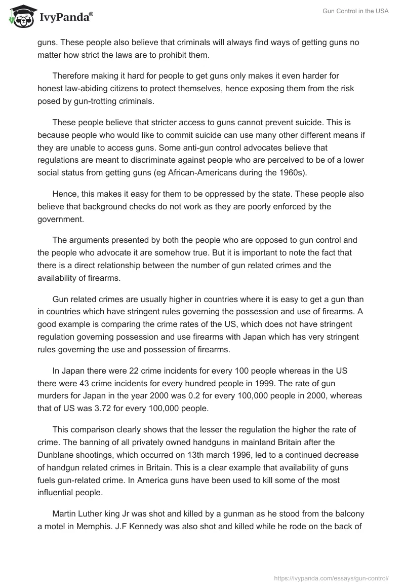 Gun Control in the USA. Page 2
