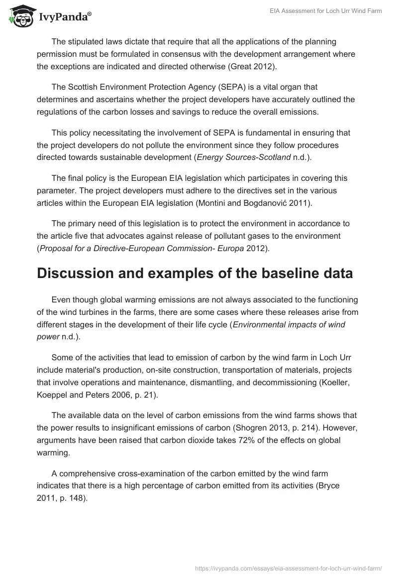EIA Assessment for Loch Urr Wind Farm. Page 2