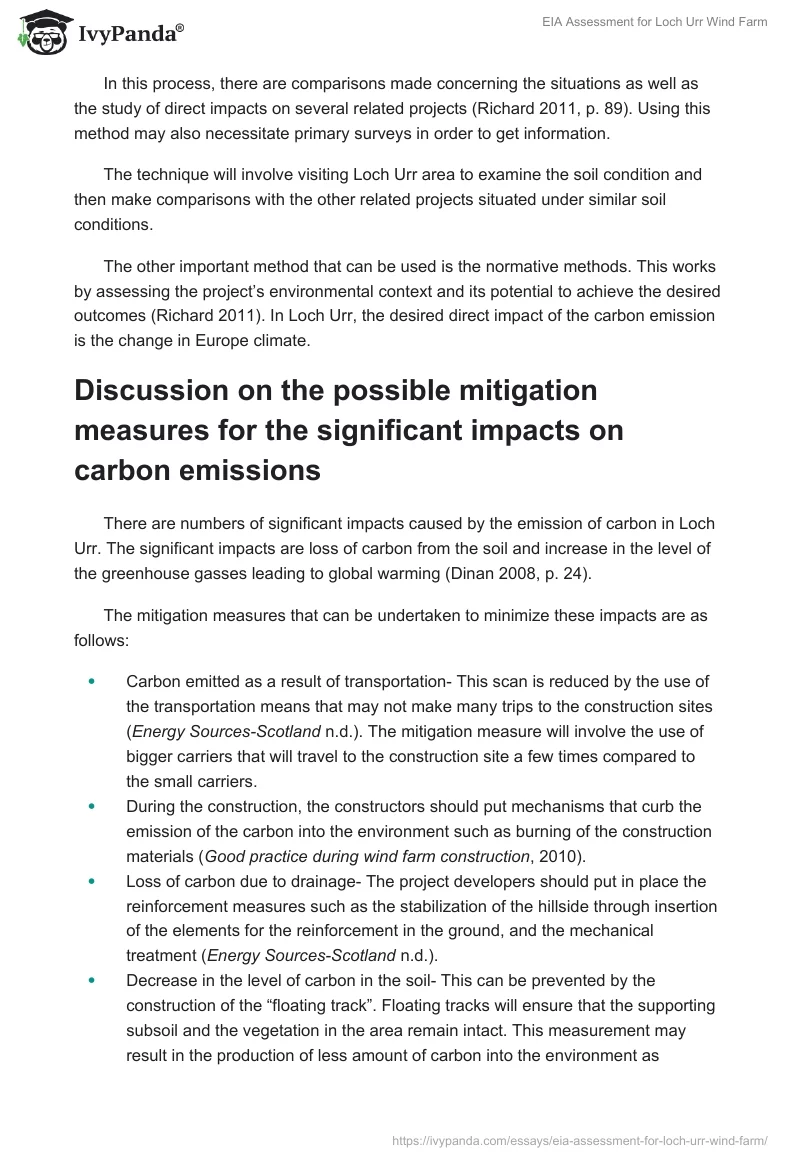 EIA Assessment for Loch Urr Wind Farm. Page 4