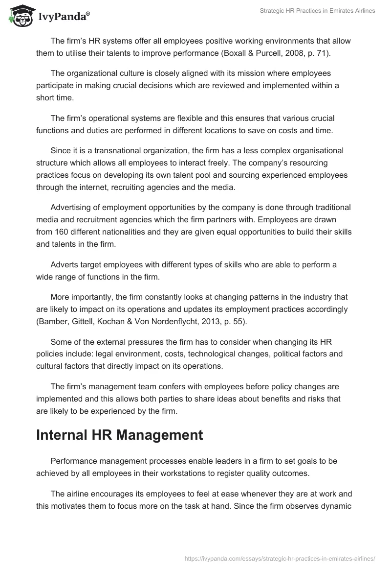 Strategic HR Practices in Emirates Airlines. Page 2