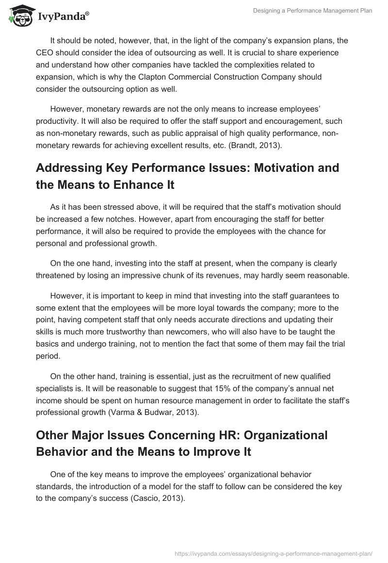 Designing a Performance Management Plan. Page 3