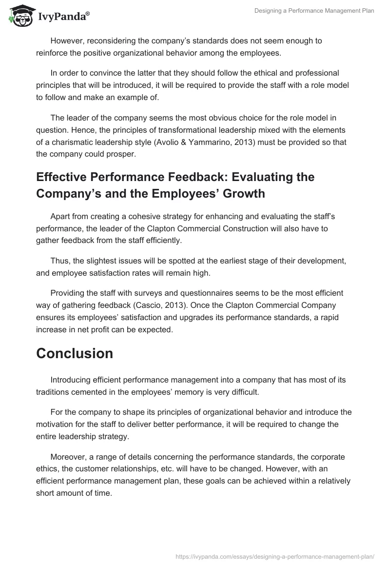 Designing a Performance Management Plan. Page 4
