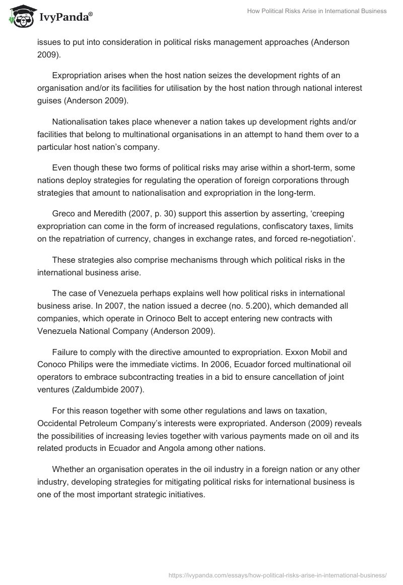 How Political Risks Arise in International Business. Page 5