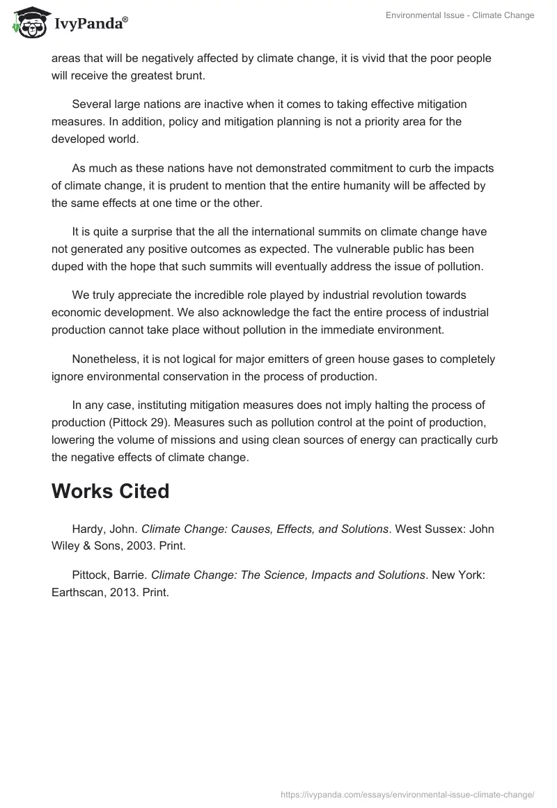 Environmental Issue - Climate Change. Page 2