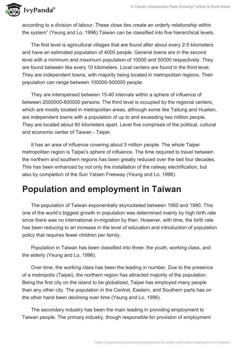 Is Taiwan Urbanization Rate Growing? Urban & Rural Areas. Page 3