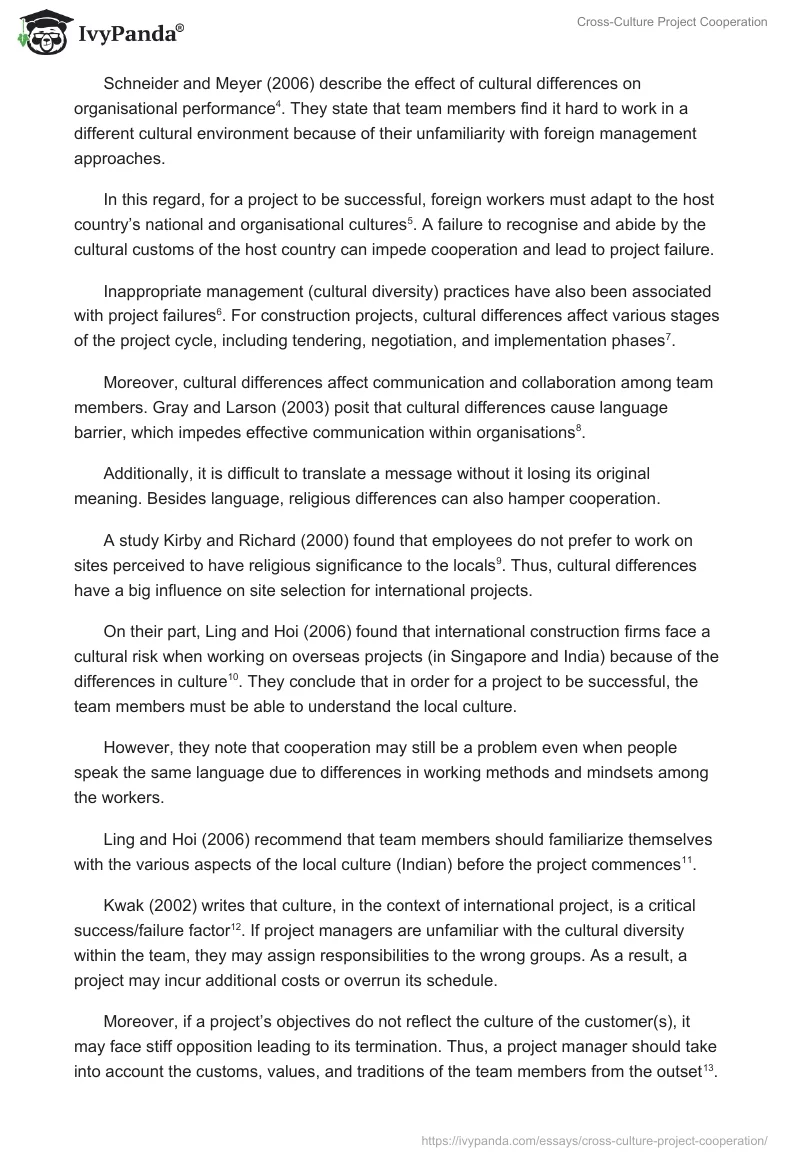 Cross-Culture Project Cooperation. Page 2
