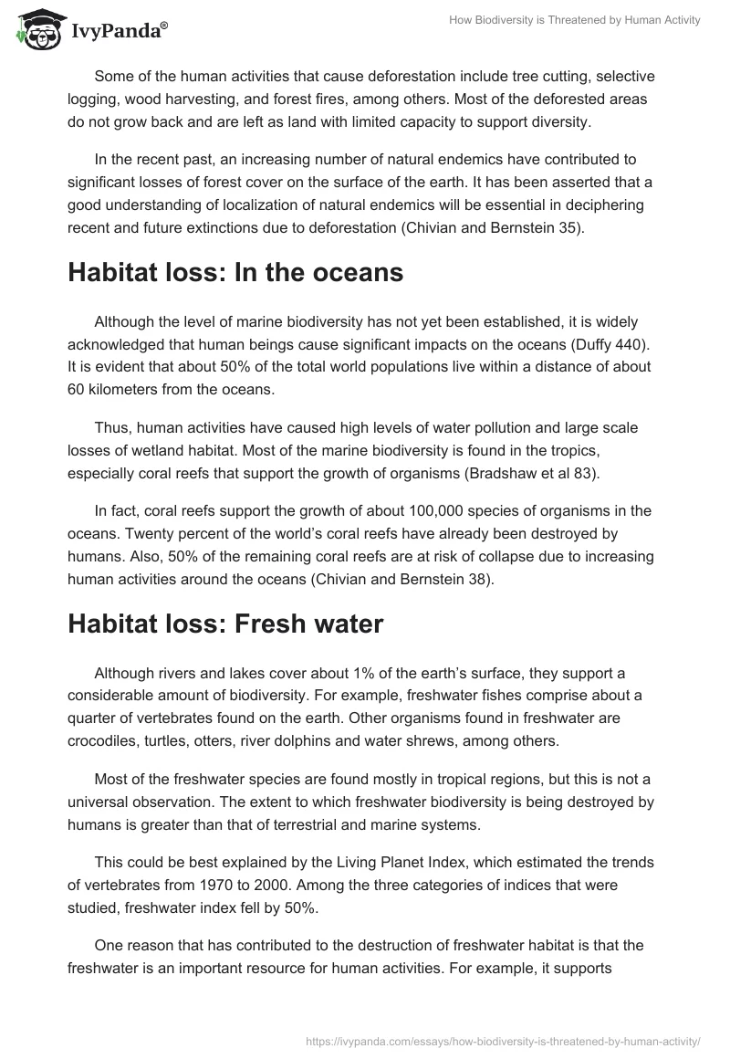 How Biodiversity Is Threatened by Human Activity. Page 2