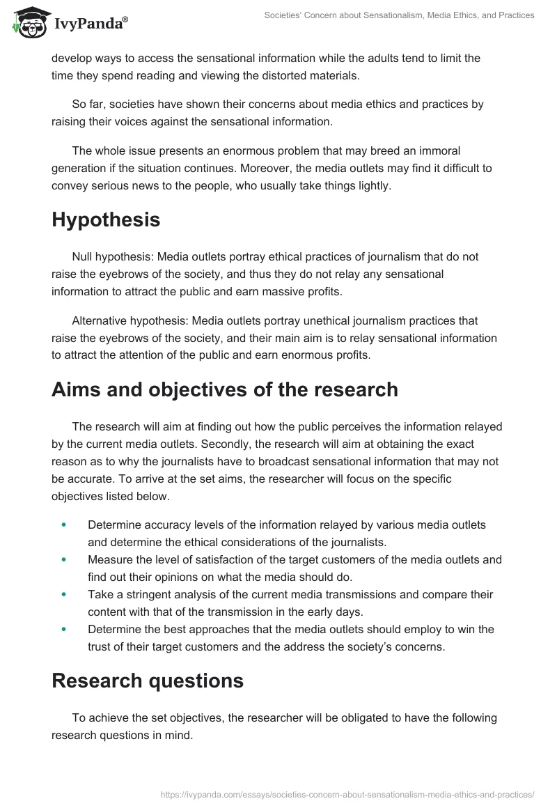 Societies’ Concern about Sensationalism, Media Ethics, and Practices. Page 5