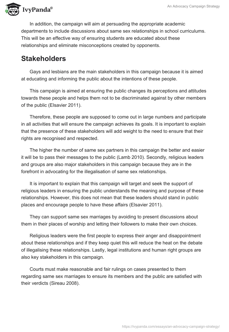 An Advocacy Campaign Strategy. Page 5