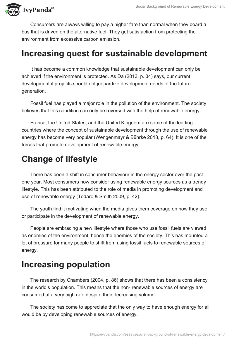 Social Background of Renewable Energy Development. Page 2
