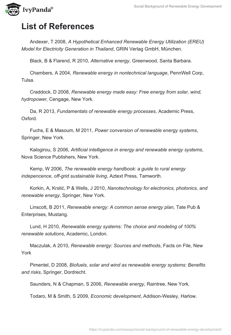 Social Background of Renewable Energy Development. Page 4