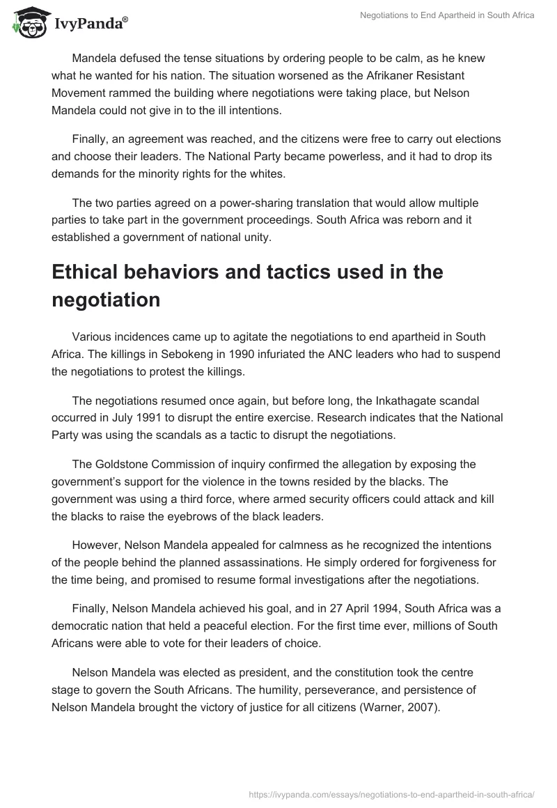 Negotiations to End Apartheid in South Africa. Page 3