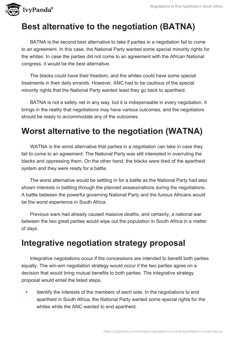 Negotiations to End Apartheid in South Africa. Page 4