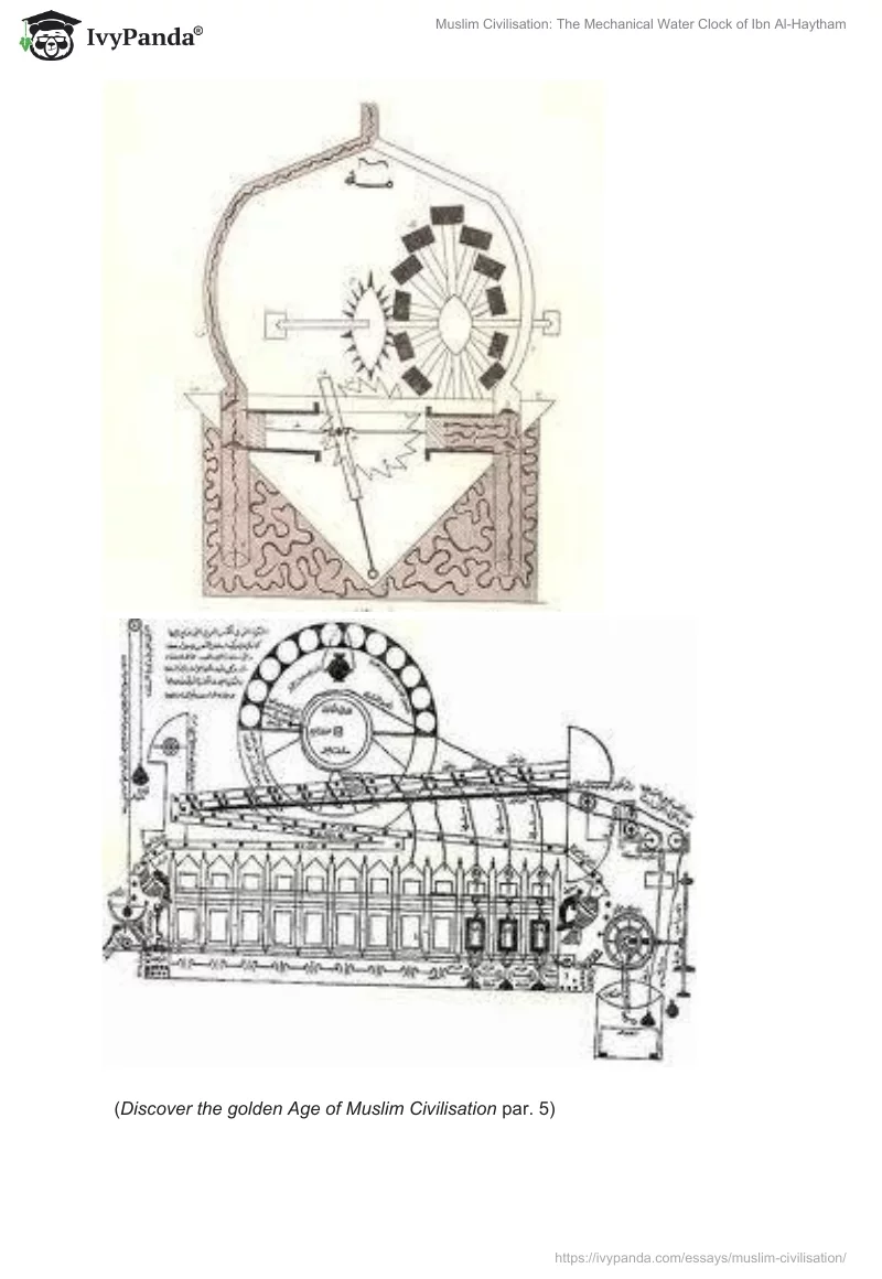 Muslim Civilisation: The Mechanical Water Clock of Ibn Al-Haytham. Page 2