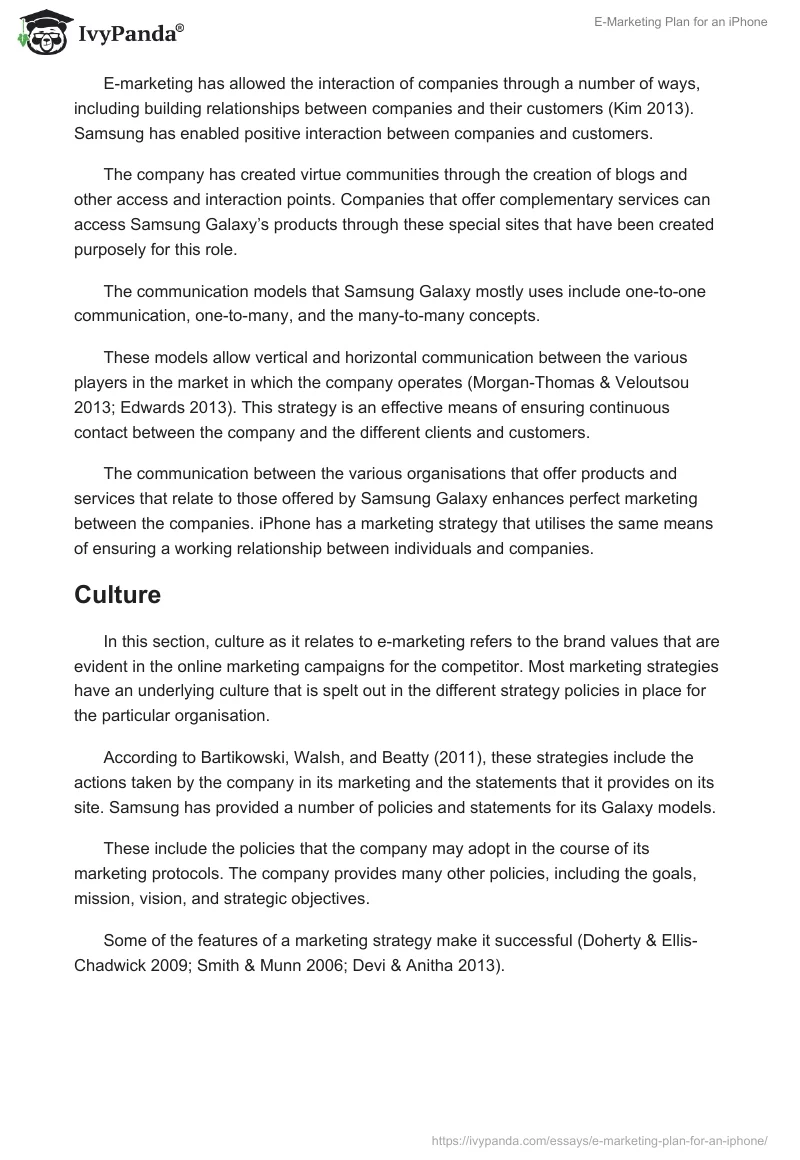 E-Marketing Plan for an iPhone. Page 5