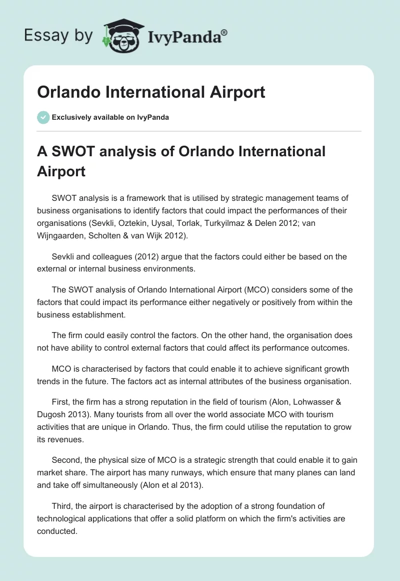 Orlando International Airport. Page 1
